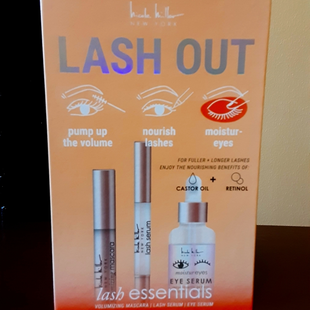 Nicole Miller Lash Essentials Volumizing Mascara, Lash Serum, Eye Serum
